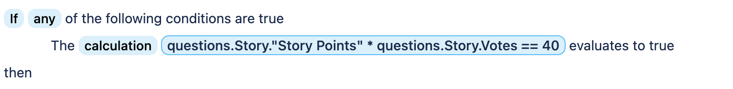 Specifying a calculation condition