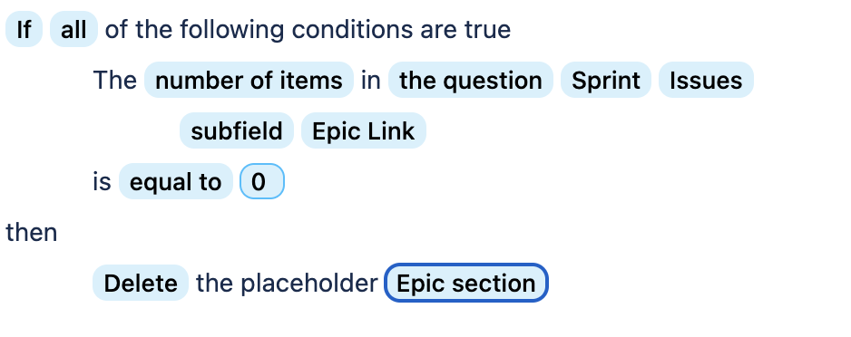 Conditionally deleting a placeholder