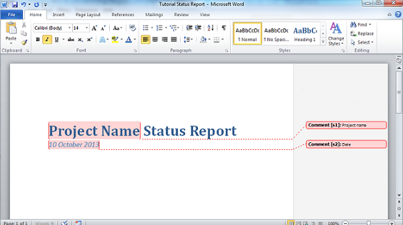 Adding a placeholder for the report date